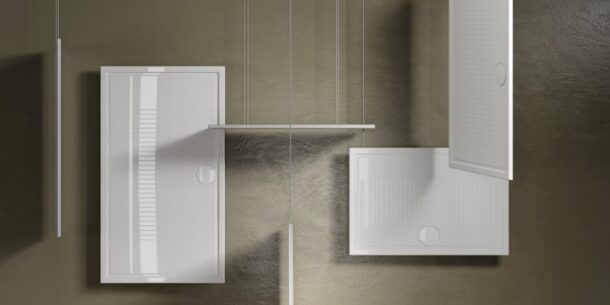 PIATTO DOCCIA CERAMCA LIF 3 H 3 CM CON PILETTA GEBERIT